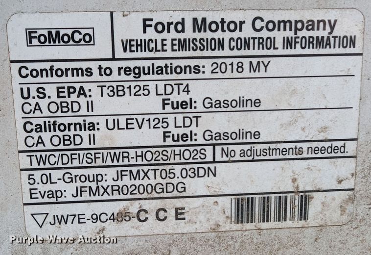 image for item LF9612 2018 Ford F150  SuperCab pickup truck