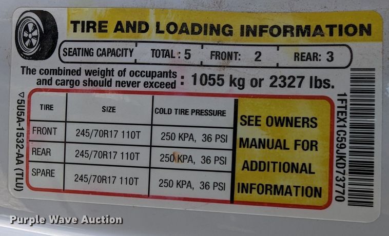 image for item LF9614 2018 Ford F150  SuperCab pickup truck