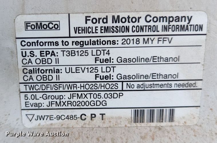 image for item LF9617 2018 Ford F150  SuperCab pickup truck