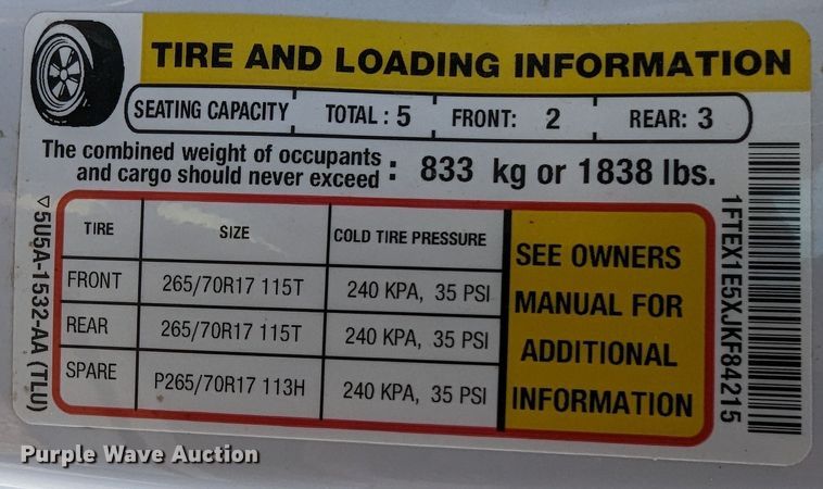 image for item LF9622 2018 Ford F150  SuperCab pickup truck