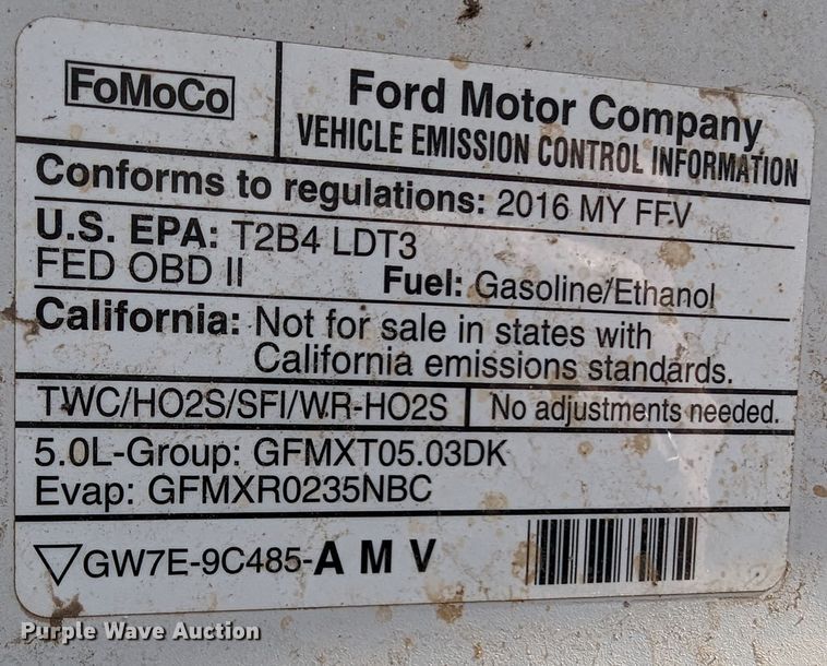 image for item LF9623 2016 Ford F150 Lariat  SuperCrew pickup truck