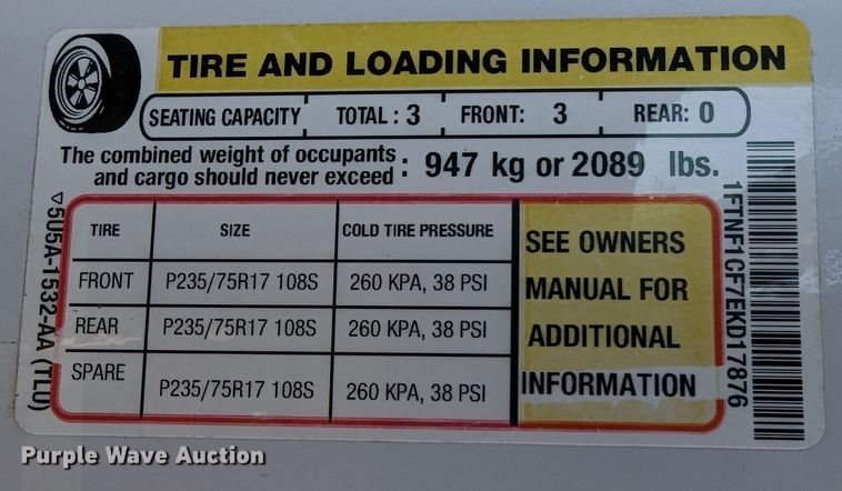 image for item LF9626 2014 Ford F150  pickup truck