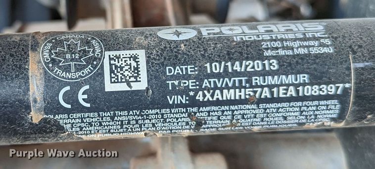 image for item LF9627 2014 Polaris Sportsman 570  ATV