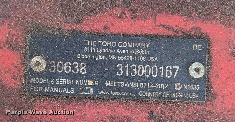 image for item LF9658 Toro 30638  ZTR lawn mower