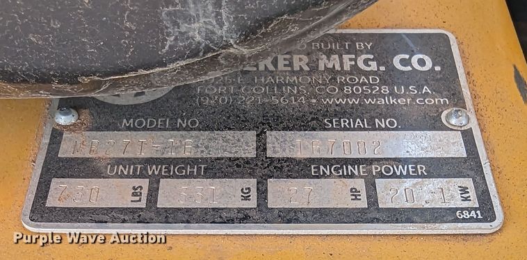 image for item LF9669 Walker B27i  ZTR lawn mower