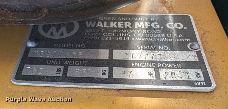 image for item LF9670 Walker B27i  ZTR lawn mower