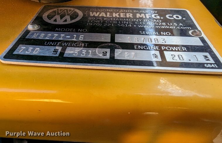 image for item LF9675 Walker B27i  ZTR lawn mower