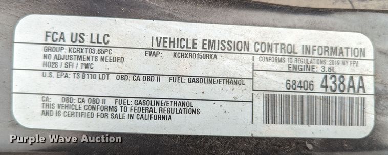 image for item LF9713 2019 Dodge Grand Caravan  van