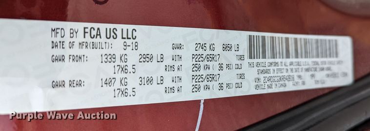 image for item LF9713 2019 Dodge Grand Caravan  van