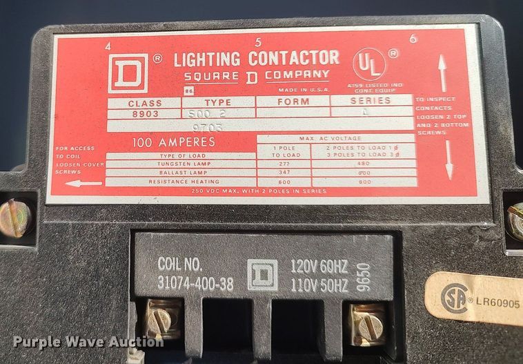 image for item LG9597 Square D  lighting contactor