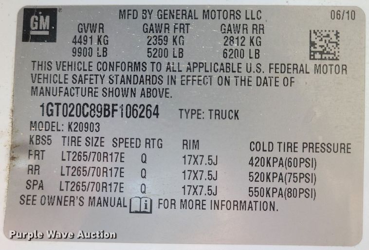 image for item LH9855 2011 GMC Sierra 2500HD SLE  pickup truck