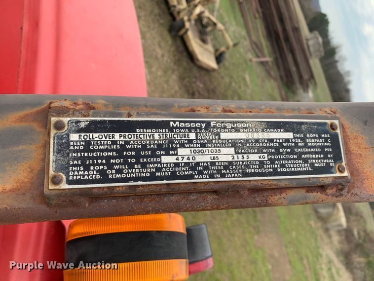 image for item LI9106 Massey Ferguson 1035  tractor