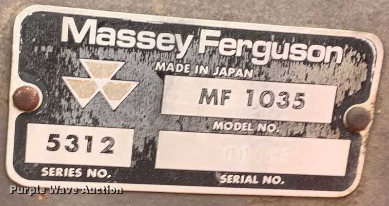 image for item LI9106 Massey Ferguson 1035  tractor