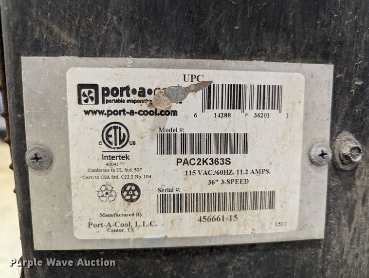 image for item LP9219 (2) Port-a-Cool PAC2K363S evaporative coolers