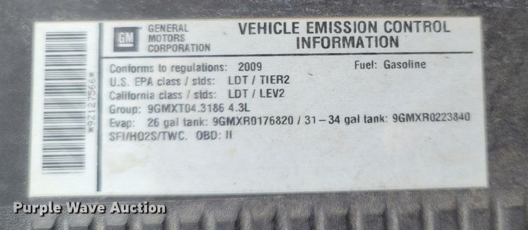 image for item MB9835 2009 Chevrolet Silverado 1500  pickup truck