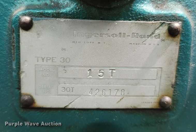 image for item MB9844 Ingersoll Rand 15T  air compressor