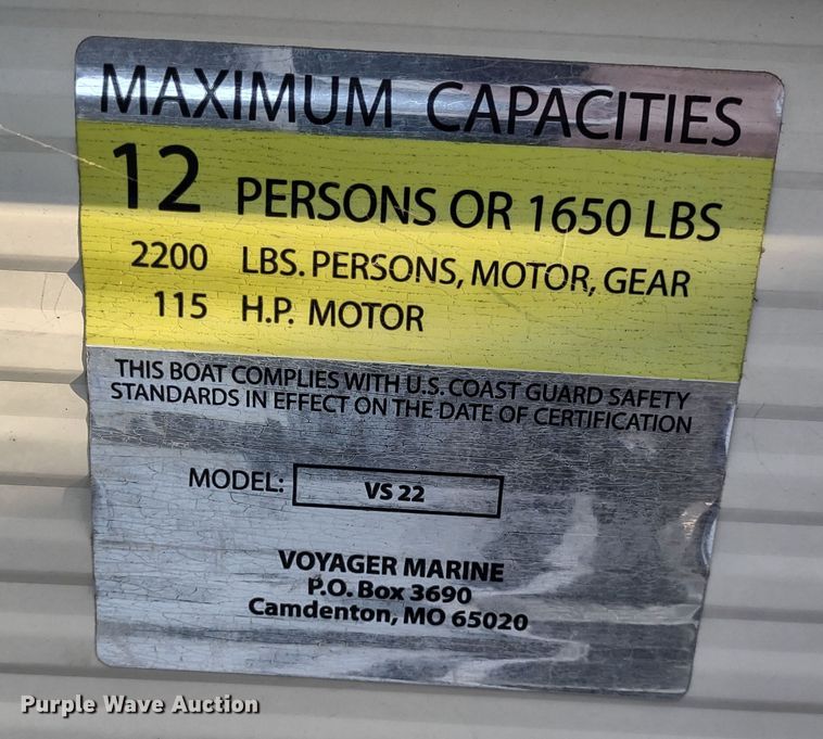 image for item MD9405 2004 Voyager Super Fish  pontoon boat