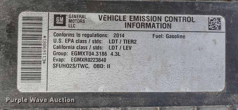 image for item MD9407 2014 Chevrolet Express 1500  van