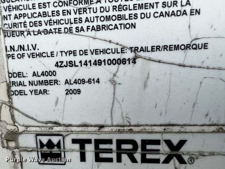 image for item MK9775 2009 Terex AL4000  light plant