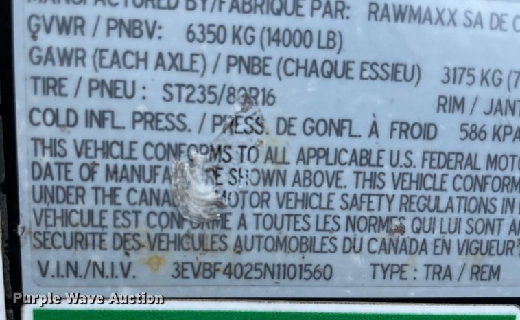 image for item MM9314 2022 RawMaxx XPT-40-27K-B  pipe trailer