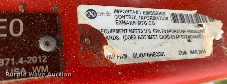 image for item MM9764 2016 Exmark FS600V ZTR  lawn mower