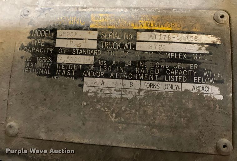 image for item MM9774 Caterpillar GP25K  forklift