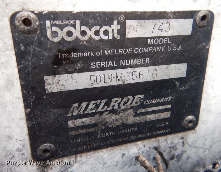 image for item MP9146 1988 Bobcat 743  skid steer loader