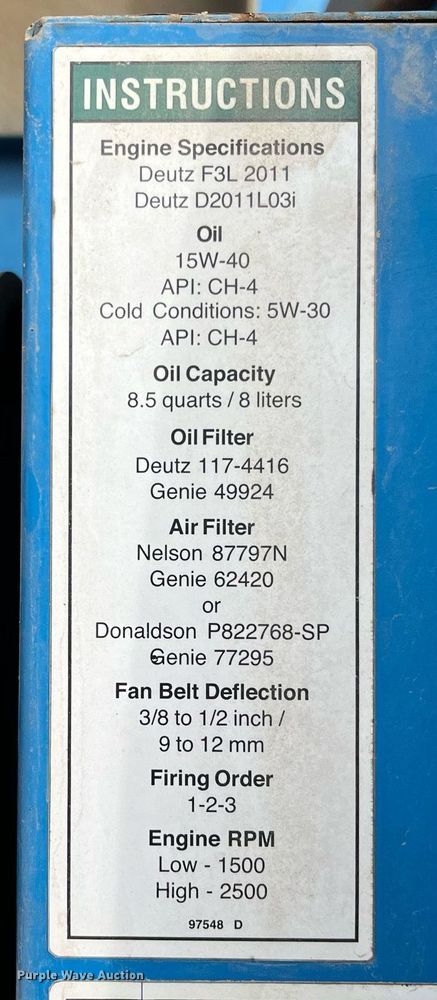 image for item DG5442 2008 Genie S-65  boom lift