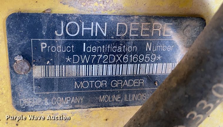 image for item DL7045 2008 John Deere 772D  motor grader