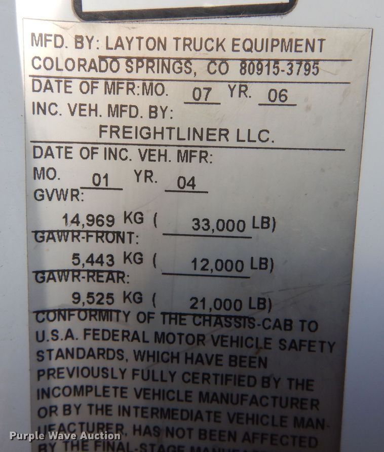 image for item DN6298 2004 Freightliner M2  utility / service truck
