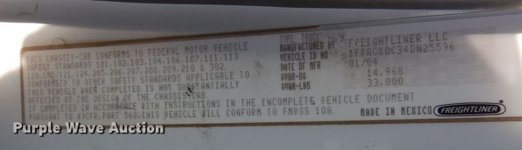 image for item DN6298 2004 Freightliner M2  utility / service truck