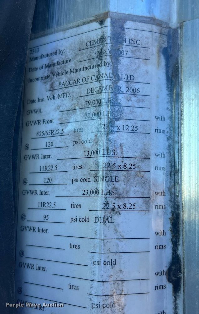 image for item DO3790 2007 Peterbilt 340  volumetric ready mix truck