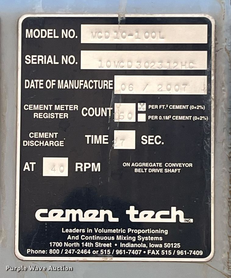 image for item DO3790 2007 Peterbilt 340  volumetric ready mix truck