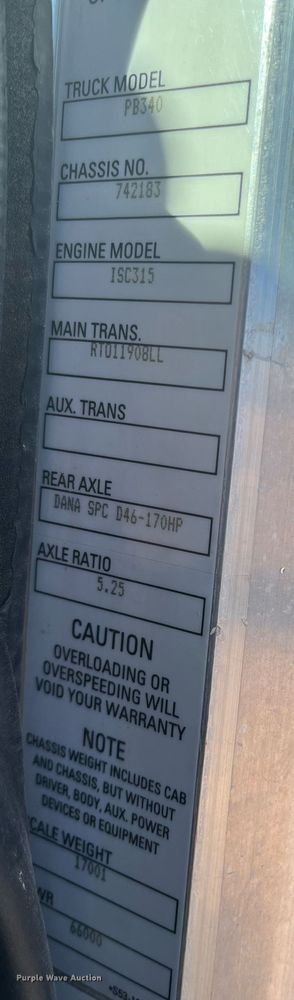 image for item DO3790 2007 Peterbilt 340  volumetric ready mix truck