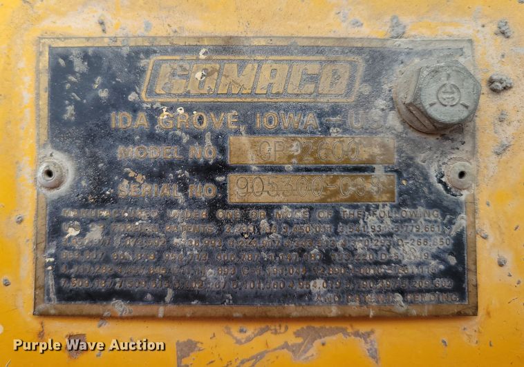 image for item DO4189 2002 Gomaco GP2600  slip form paver