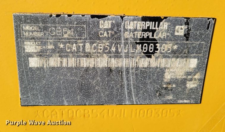 image for item DO4202 2010 Caterpillar CB-54  double drum vibratory roller