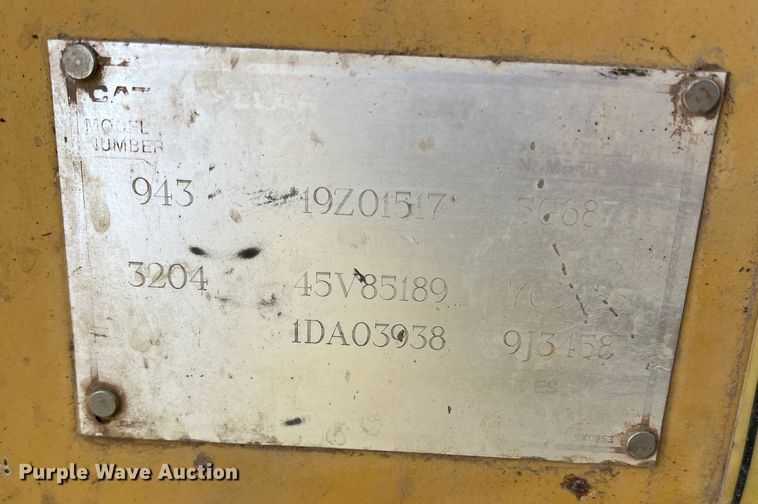 image for item DP0035 1989 Caterpillar 943  track loader