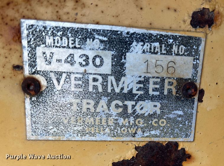 image for item DP0038 1982 Vermeer V430  trencher