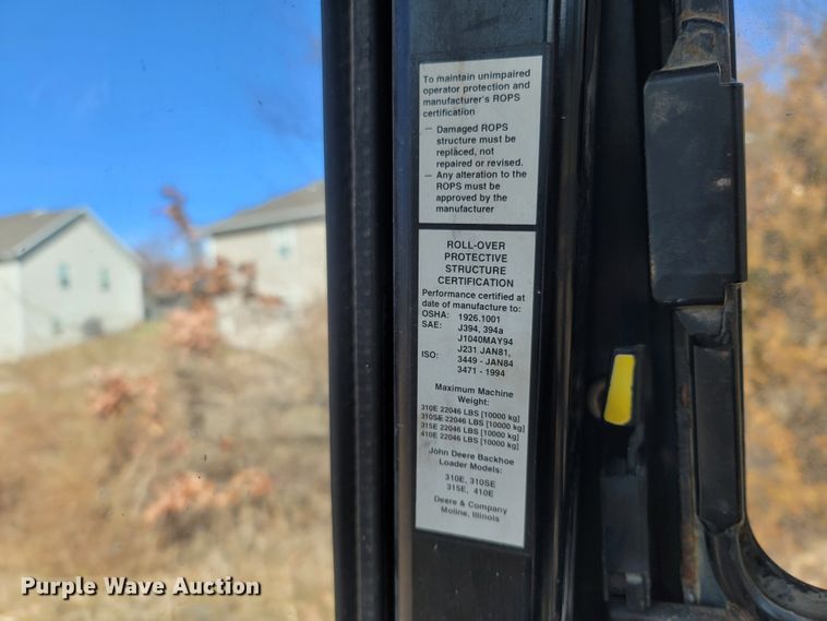 image for item DR3373 1998 John Deere 310E  backhoe