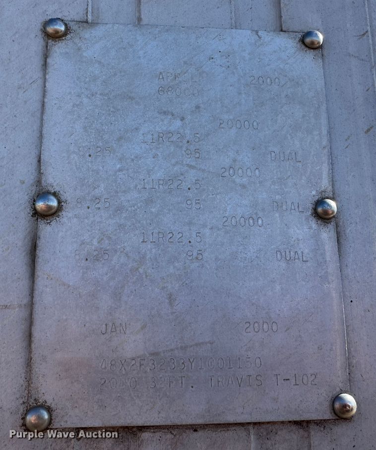 image for item DR6025 2000 Travis  end dump trailer