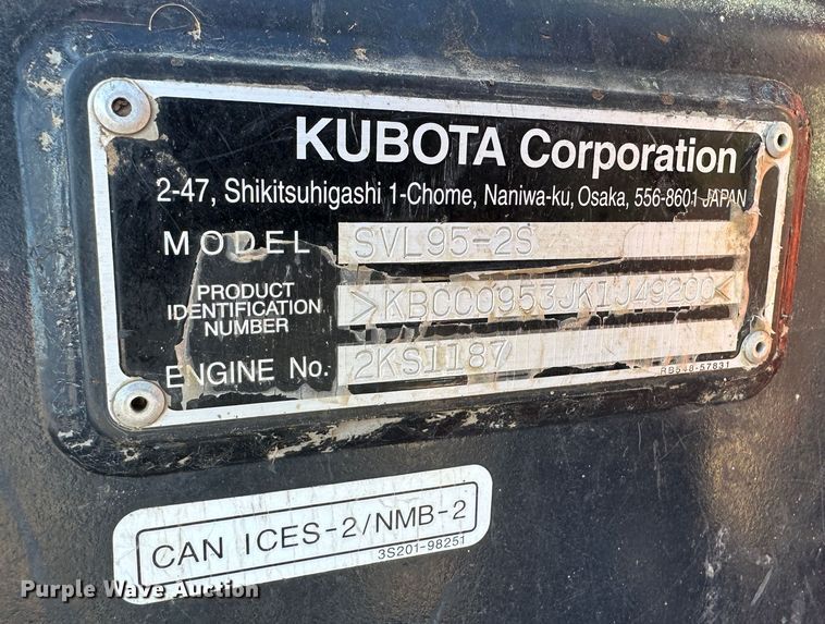 image for item DR6027 Kubota SVL95-2S  tracked skid steer loader