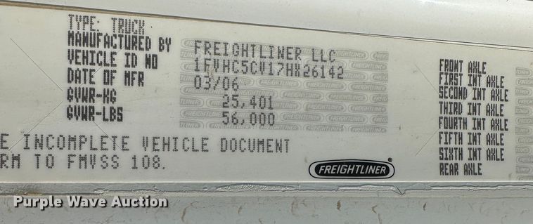 image for item DR6061 2007 Freightliner Business Class M2  dump truck