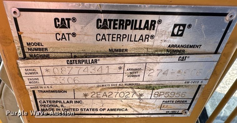 image for item DR7465 1993 Caterpillar 140G  motor grader