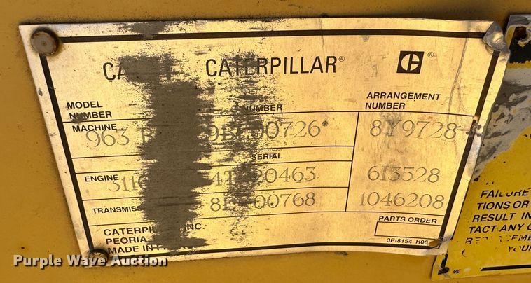 image for item DR7467 1995 Caterpillar 963B LGP  track loader
