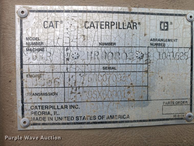 image for item DR7468 1998 Caterpillar D7R  dozer