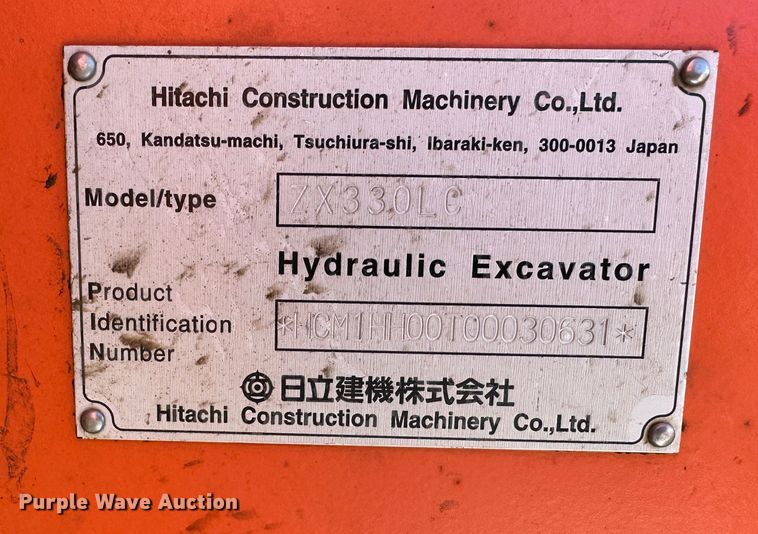 image for item DR7469 2002 Hitachi 330LC  excavator