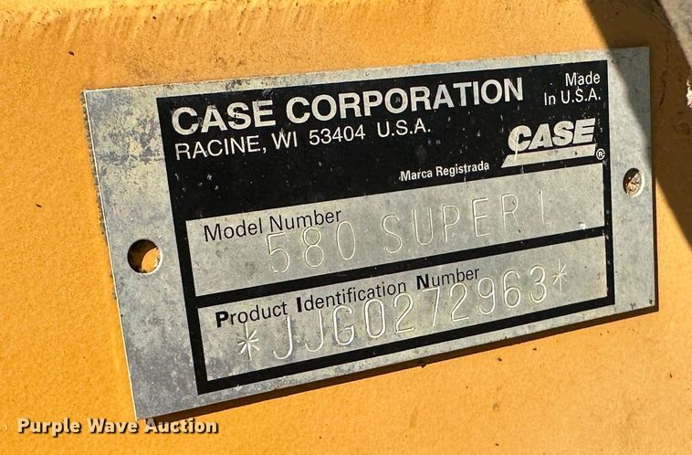 image for item DR7472 1999 Case 580 Super L II  backhoe