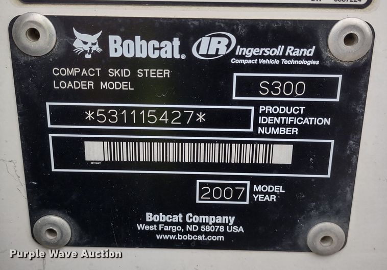 image for item DR8186 2007 Bobcat S300  skid steer loader