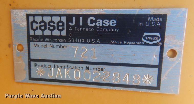 image for item HQ9590 1992 Case 721  wheel loader