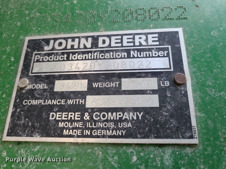 image for item JG9369 2006 John Deere 3420  telehandler